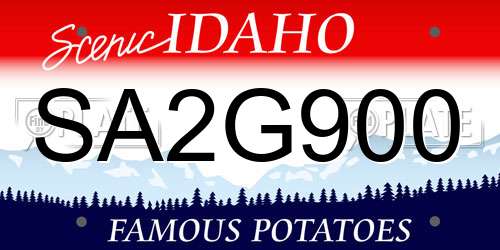 SA2G900 Idaho License Plate