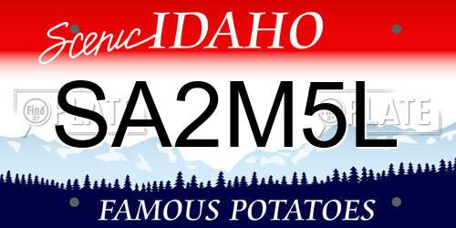 SA2M5L Idaho License Plate