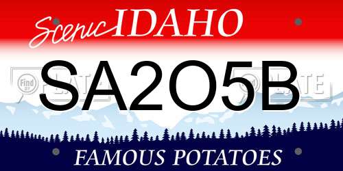 SA2O5B Idaho License Plate