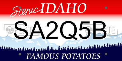 SA2Q5B Idaho License Plate