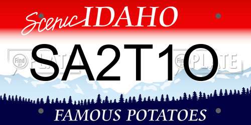 SA2T1O Idaho License Plate