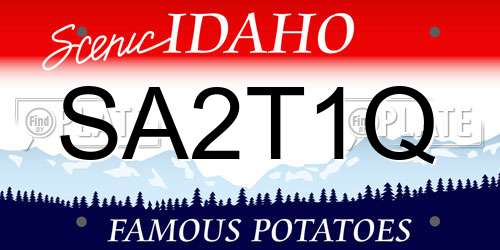 SA2T1Q Idaho License Plate
