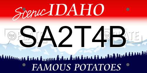 SA2T4B Idaho License Plate