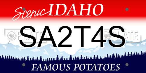 SA2T4S Idaho License Plate