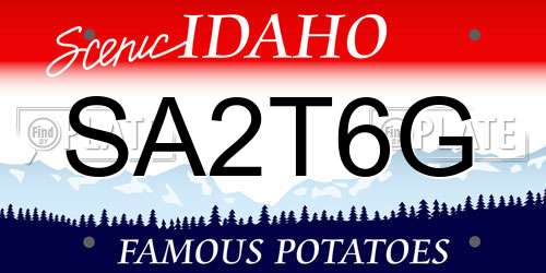 SA2T6G Idaho License Plate