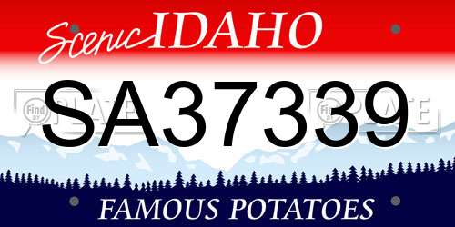 SA37339 Idaho License Plate
