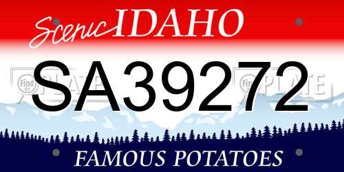 SA39272 Idaho License Plate