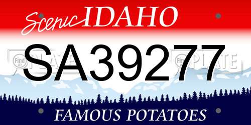 SA39277 Idaho License Plate