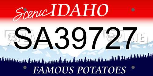 SA39727 Idaho License Plate