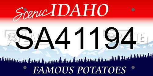 SA41194 Idaho License Plate