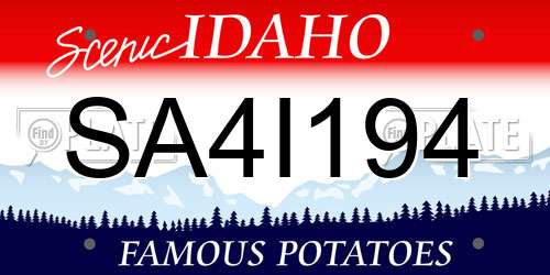 SA4I194 Idaho License Plate