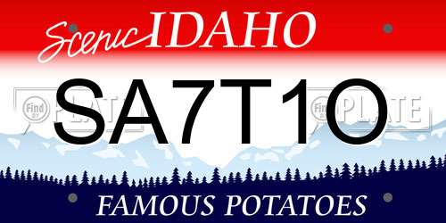 SA7T1O Idaho License Plate