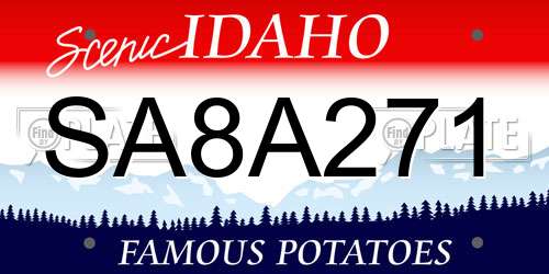 SA8A271 Idaho License Plate