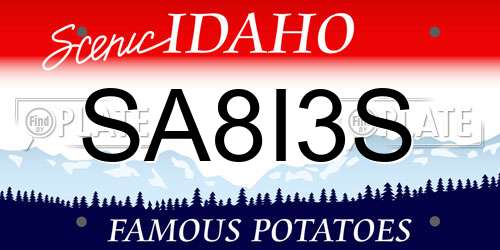 SA8I3S Idaho License Plate