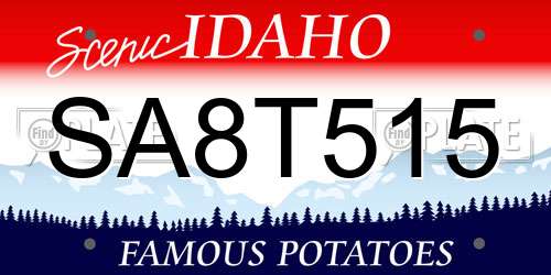 SA8T515 Idaho License Plate