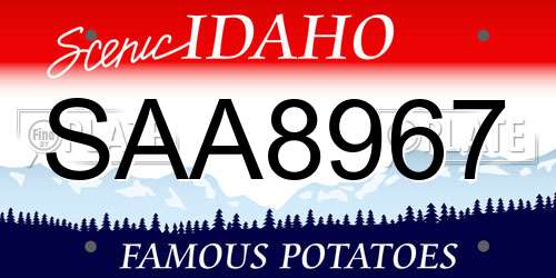 SAA8967 Idaho License Plate