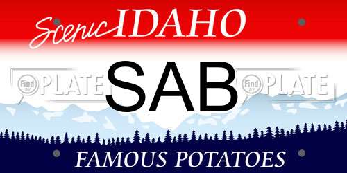 SAB Idaho License Plate