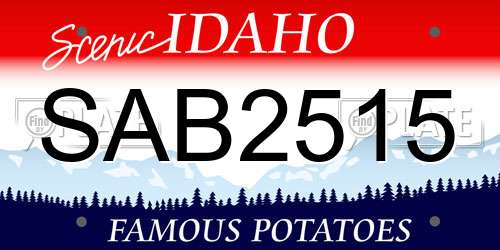 SAB2515 Idaho License Plate