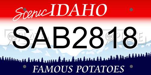 SAB2818 Idaho License Plate