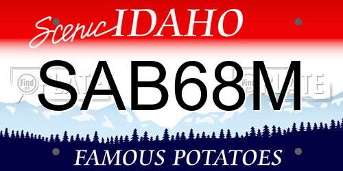 SAB68M Idaho License Plate