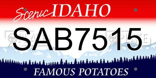SAB7515 Idaho License Plate