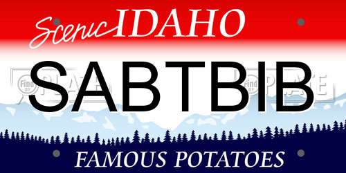SABTBIB Idaho License Plate