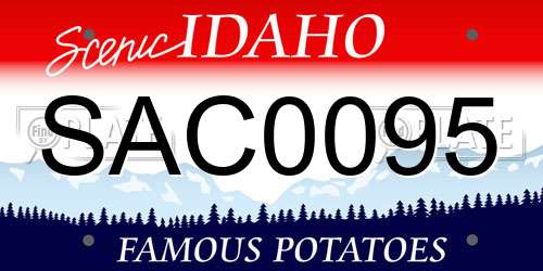 SAC0095 Idaho License Plate