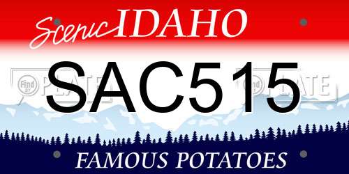 SAC515 Idaho License Plate