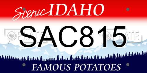 SAC815 Idaho License Plate