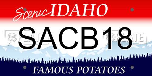 SACB18 Idaho License Plate