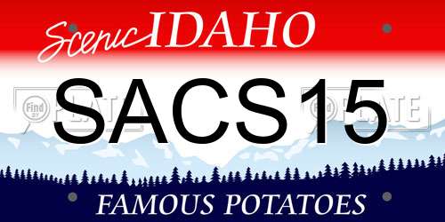 SACS15 Idaho License Plate