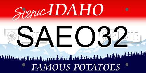 SAEO32 Idaho License Plate