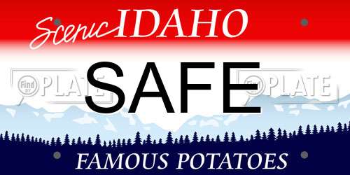 SAFE Idaho License Plate