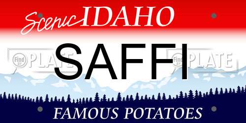 SAFFI Idaho License Plate