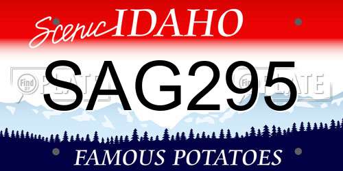 SAG295 Idaho License Plate