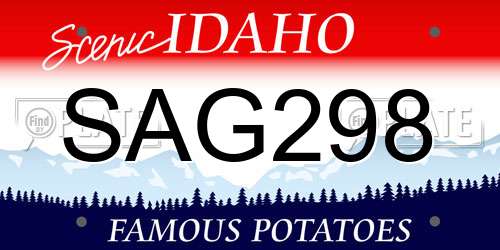 SAG298 Idaho License Plate