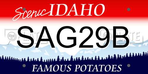 SAG29B Idaho License Plate