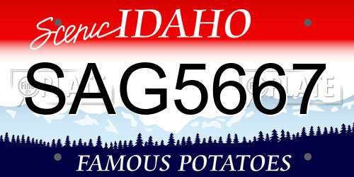 SAG5667 Idaho License Plate