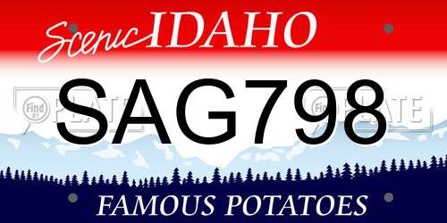 SAG798 Idaho License Plate