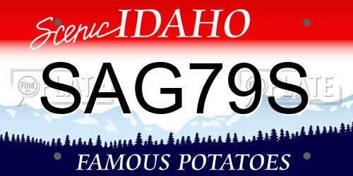 SAG79S Idaho License Plate