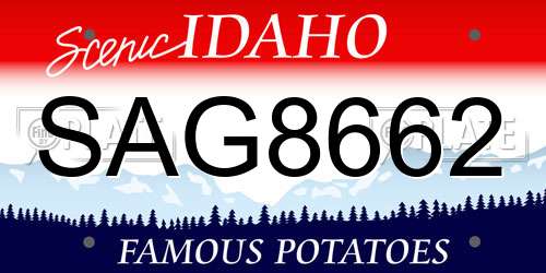 SAG8662 Idaho License Plate