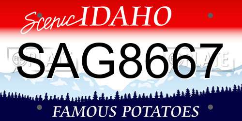 SAG8667 Idaho License Plate