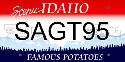 SAGT95 Idaho License Plate