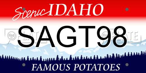 SAGT98 Idaho License Plate