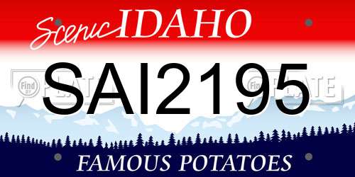 SAI2195 Idaho License Plate