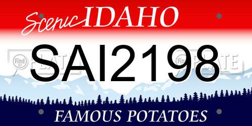 SAI2198 Idaho License Plate