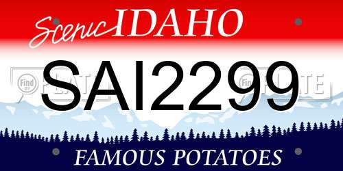 SAI2299 Idaho License Plate
