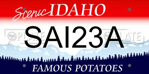 SAI23A Idaho License Plate