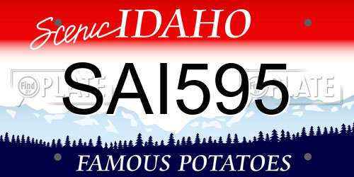 SAI595 Idaho License Plate