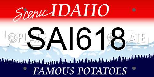 SAI618 Idaho License Plate